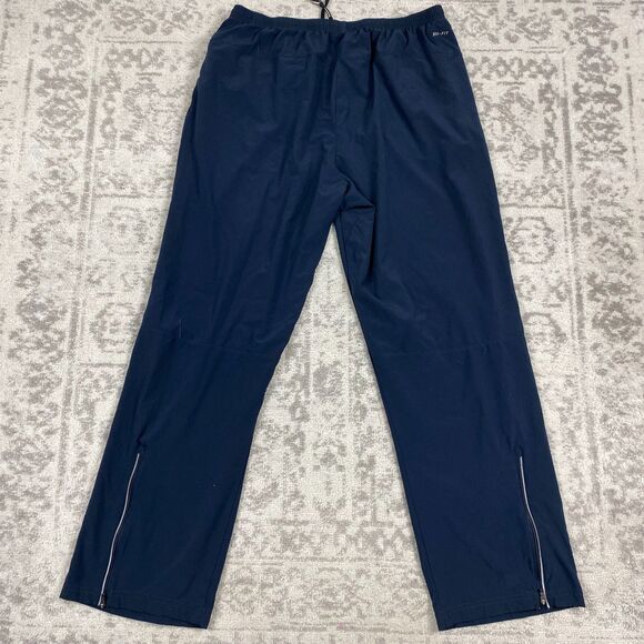 Nike Dri Fit Track Pants Mens Blue Running Athletic Ankle Zip 404623 Size XL - Picture 4 of 7